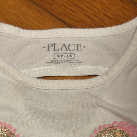 Children’s Place girls 5T White&Pink Graphic Tank Top & Matching 5T pink Shorts - Picture 2 of 9